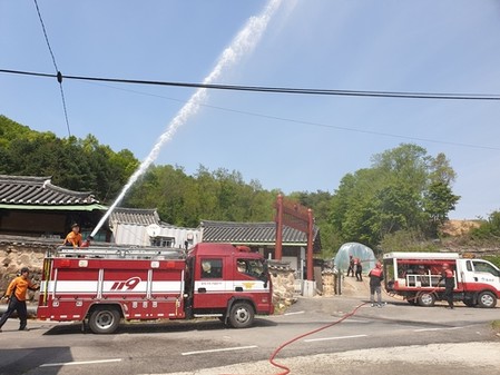 음성군, 지역 문화재 지키기 위한 합동 훈련 실시