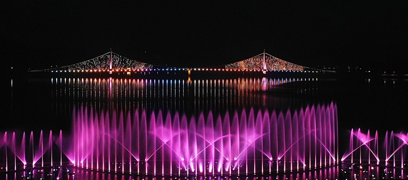 [픽! 논산] 탑정호 출렁다리 야간 경관 시범 운영