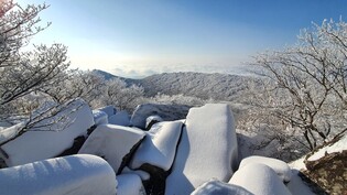 Fantastic view of Snow-covered peak