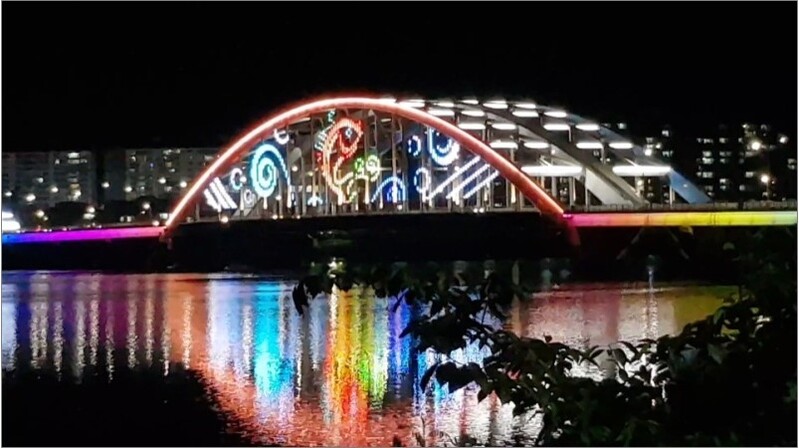 춘천시 소양2교 미디어파사드 상반기 마무리