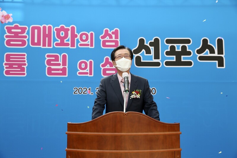 신안 임자도, 튤립 이어 홍매화 섬으로 가꾼다