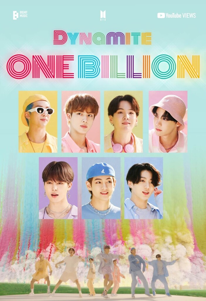 BTS 세번째 10억뷰 MV…'다이너마이트' 8개월만에 돌파