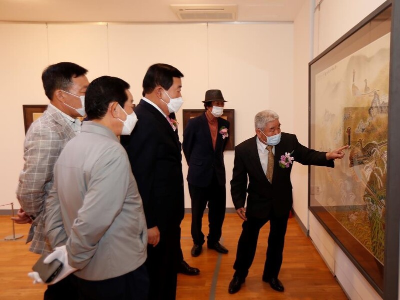 진도군, '화조화 대가' 박소영 화백 기증작품 전시회