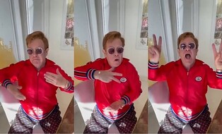 Elton John duets with BTS online... sings his response to RM