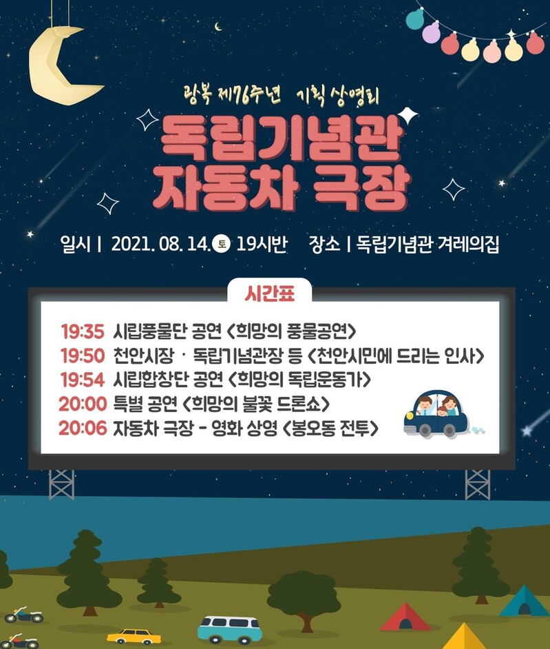 독립기념관서 14일 광복 제76주년 전야제…자동차 76대만 입장