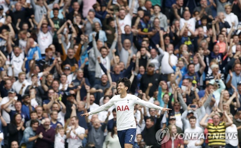 손흥민, EPL 200경기 자축 시즌 2호골…토트넘 개막 3연승 선두(종합2보)