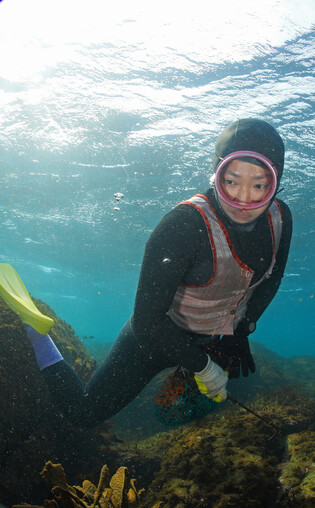 Female diver