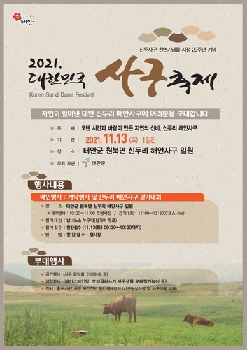 "사구·솔향기길 걸으며 가을 만끽하세요" 태안서 잇단 축제