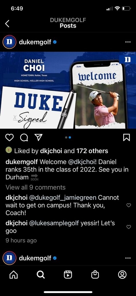 [권훈의 골프확대경] 미국 명문대 골프 장학생이 된 최경주 차남