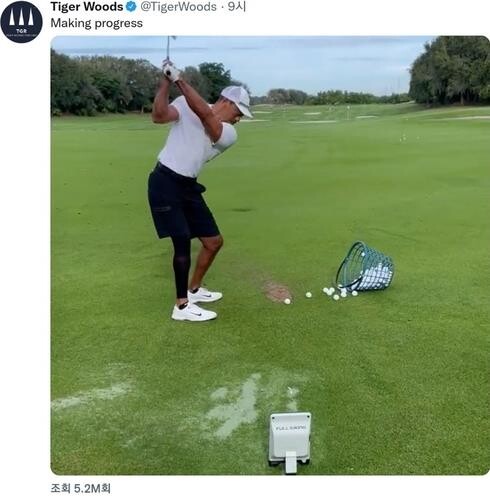 '3초 스윙 영상'에 들뜬 베팅업체…우즈, 마스터스 우승 확률↑