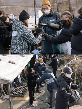 Actor Zo In-sung volunteers in relay of delivering charcoal briquettes