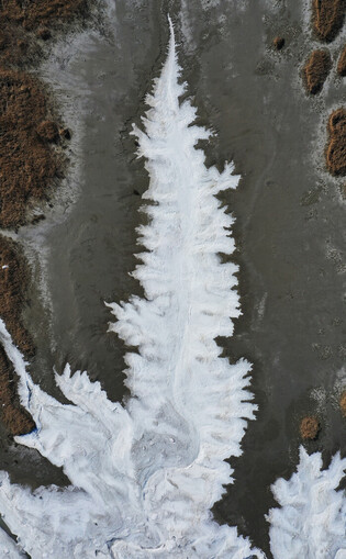 Frozen lake