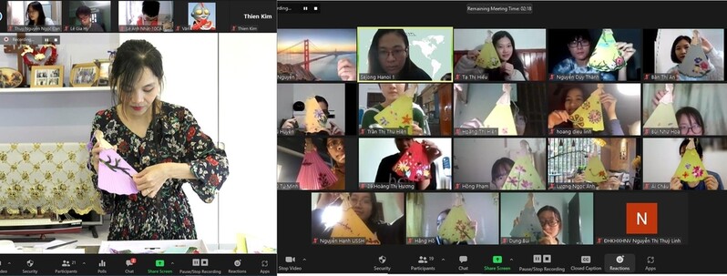 세종학당재단, '한국어 제1외국어 채택' 베트남 학교서 문화수업