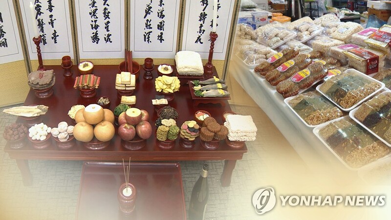 설차례상 비용, 전통시장 26만4천원·대형유통업체 36만3천500원