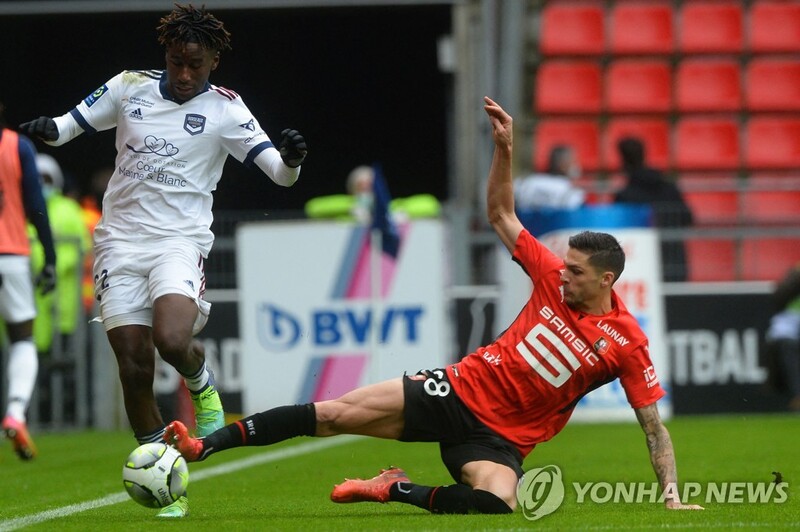 '퇴장 악재' 보르도, 렌에 0-6 대패…황의조 83분 활약