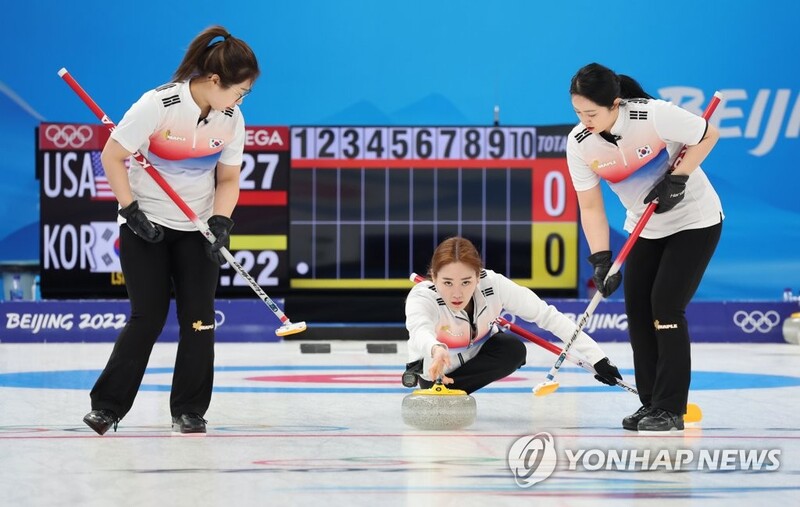 (Olympics) S. Korea falls to United States for 2nd straight loss in women's curling