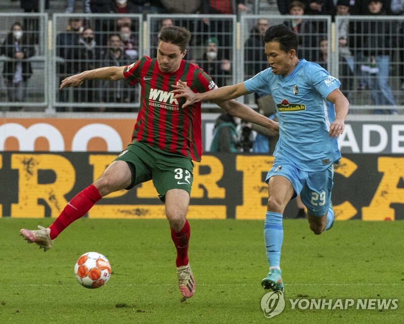 '정우영 74분 출전' 프라이부르크, 아우크스부르크에 2-1 승리