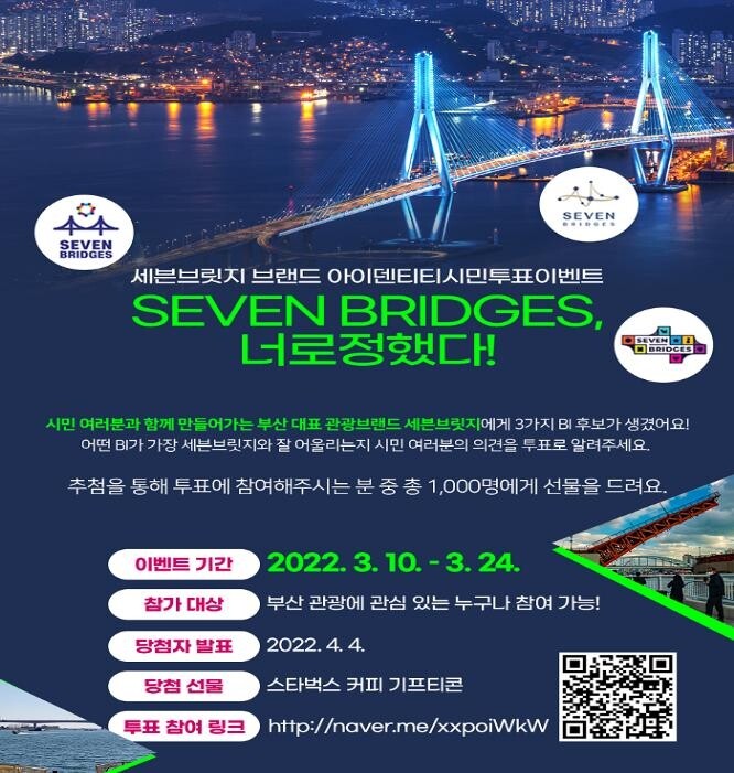 [부산소식] 관광 콘텐츠 '세븐브릿지' 디자인 선호도 조사