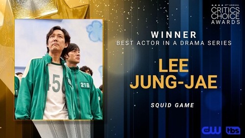 (2nd LD) 'Squid Game' wins best foreign language series, best actor at Critics Choice