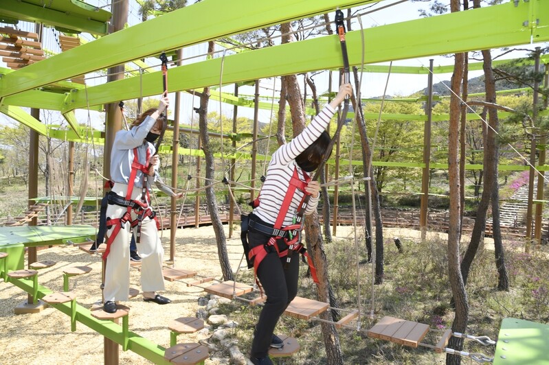 남원 지리산허브밸리에 공중 모험시설 '스카이 트레일' 설치