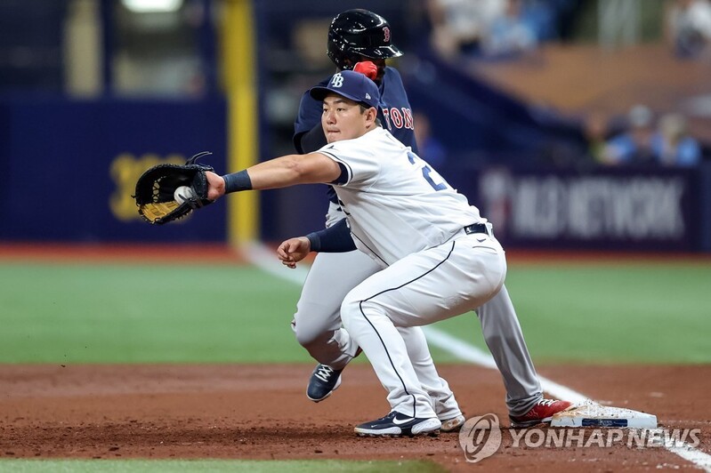 최지만, 올 시즌 12경기 모두 출루…보스턴전 무안타 1볼넷