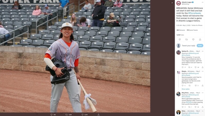 '금녀의 벽' 넘은 이도류 여자 선수…미국 독립리그 데뷔