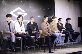 GOT7 at press conference for new mini-album 'GOT7.'
