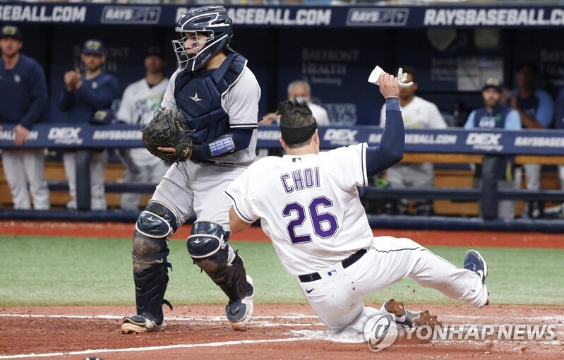 최지만, MLB 양키스전서 2사 후 볼넷 골라 역전승 물꼬