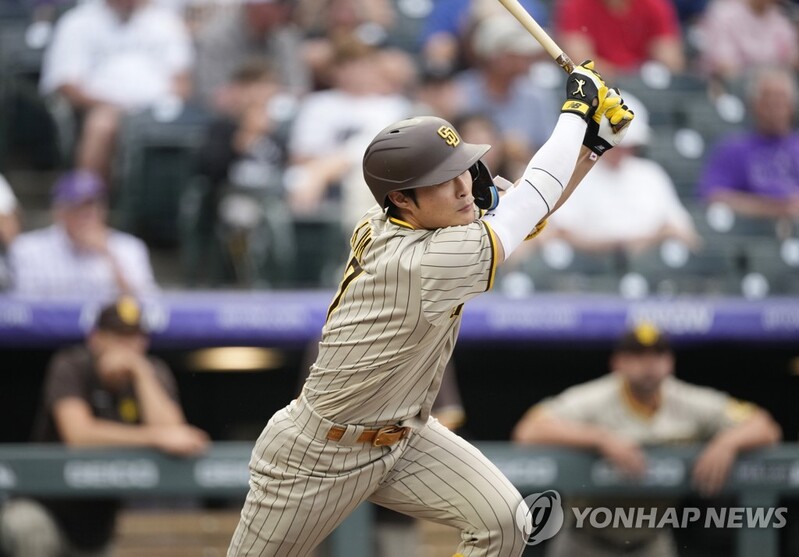 김하성, 5일 전 홈런 뺏긴 다자에게 안타도 뺏겨