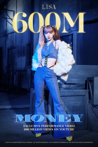 BLACKPINK Lisa’s 'MONEY' performance video hits 600 mln YouTube views