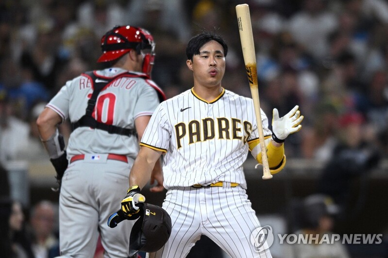 김하성, 필라델피아전 4타수 무안타…연속 안타는 7경기로 마감