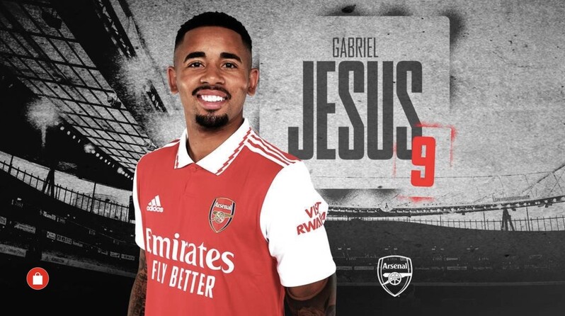 제주스, 결국 아르테타 품으로…700억에 아스널 유니폼 입어