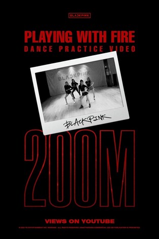 BLACKPINK's 'Playing With Fire' dance practice video surpasses 200 mln YouTube views