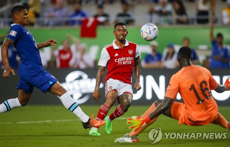 '제주스 4경기 4골' 아스널, 첼시 4-0 대파…친선전 4연승
