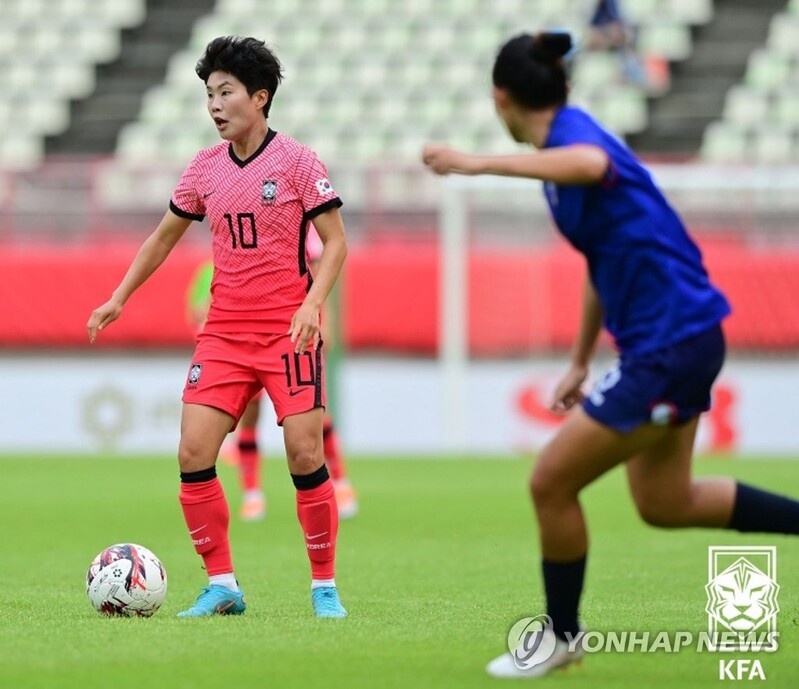 (LEAD) S. Korea rout Taiwan 4-0 at East Asian women's football tournament