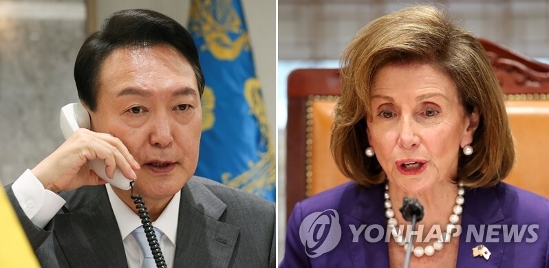 (2nd LD) Yoon calls Pelosi's visit to Seoul sign of deterrence against N. Korea