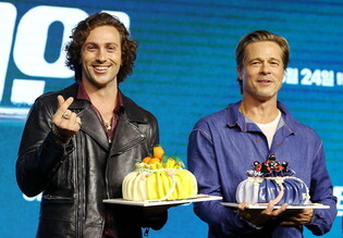 [Moment to Focus] Brad Pitt, Aaron Taylor-Johnson in Seoul