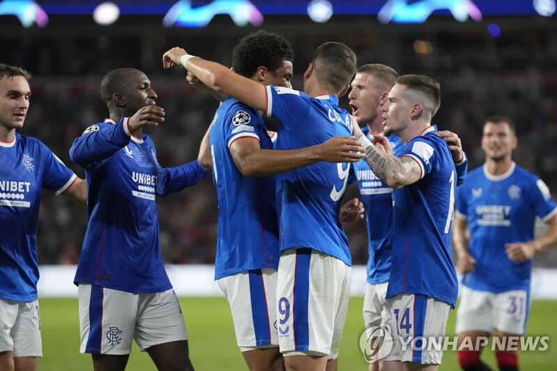 레인저스, 에인트호번 꺾고 12년 만에 UCL 조별리그 진출