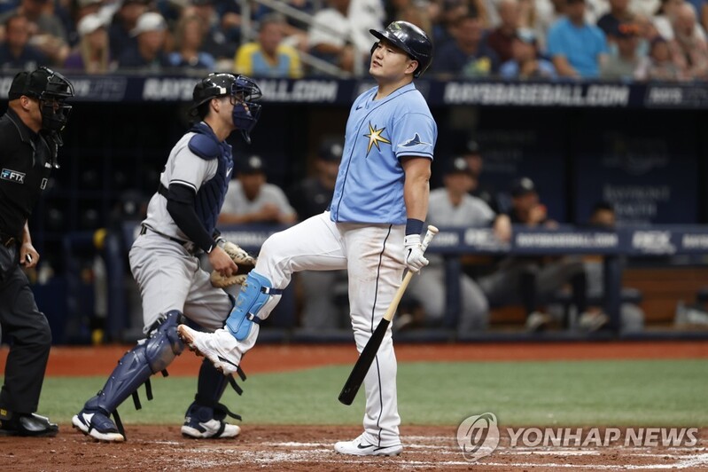 한 경기 쉬고 돌아온 최지만, 양키스전 4타수 무안타 부진