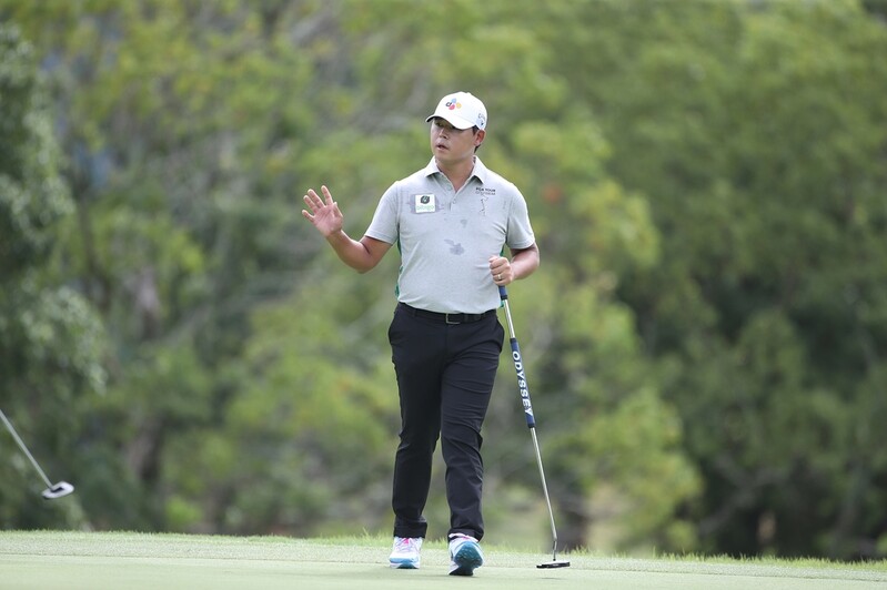 '역시 PGA 프로' 김시우, 신한동해오픈 2R 2타 차 단독 3위