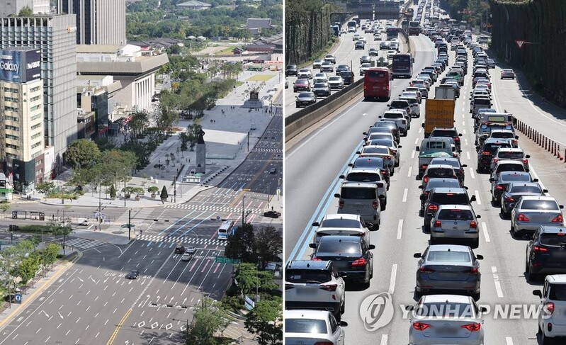 전국 고속도로 양방향 정체…부산→서울 8시간 10분