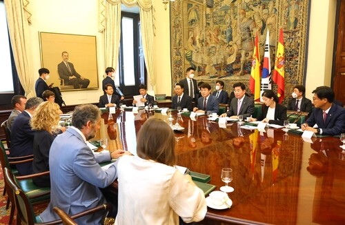 Assembly speaker discusses economic cooperation with Spanish parliamentary leader