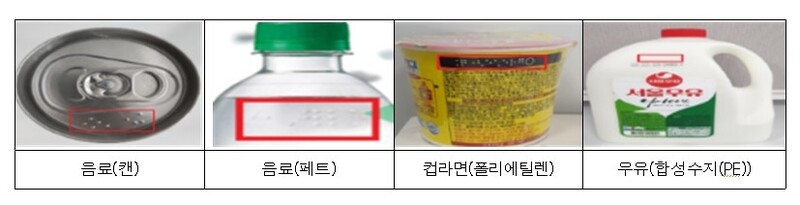 "음료·컵라면·우유제품 62% 점자 표기 없어…가독성도 낮아"