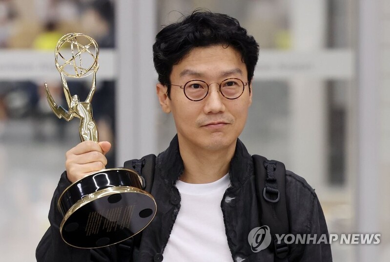 'Squid Game' creator Hwang Dong-hyuk returns home after Emmy victory