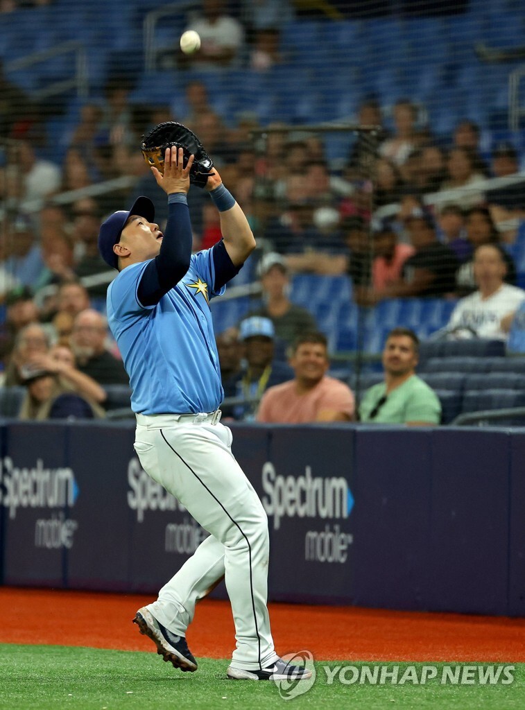 최지만, 1안타 1볼넷으로 멀티 출루…탬파베이 대승에 힘 보태