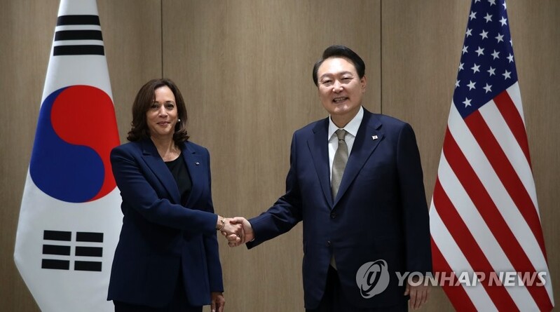 (2nd LD) Yoon, Harris share concern over N. Korea, discuss IRA