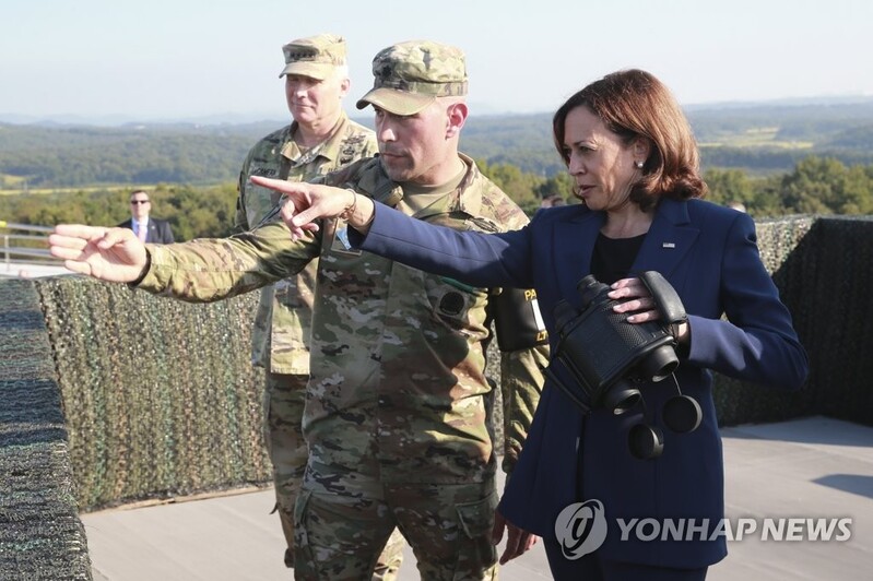 (3rd LD) Harris vows to do 'everything in our power' to defend S. Korea amid N.K. threats