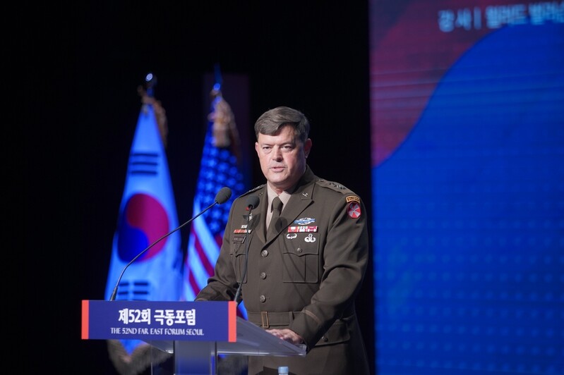 U.S. general stresses 'ironclad' alliance, decries N.K., China, Russia as threat to peace