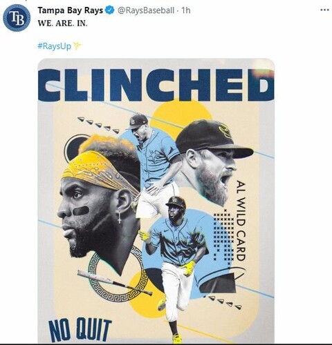 탬파베이·시애틀, PS 진출…가을잔치 벌일 AL 6개팀 확정(종합)