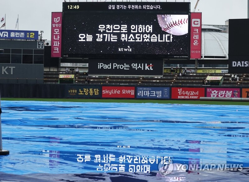 (LEAD) Inclement weather throws KBO schedule out of whack
